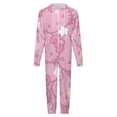 thumbnail image 4 of Hello Kitty Unisex Onesie Pajamas Zipper Jumpsuit Hooded One Piece Sleepwear for Family Mens Womens, 4 of 7