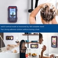 thumbnail image 2 of Shower Phone Holder Waterproof 360° Rotation, Mirror/Wall Mount Phone Holder for Shower Bathroom Bathtub Kitchen, Compatible with 4" - 7" Smartphone,White, 2 of 7