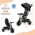 thumbnail image 3 of Costway 4-in-1 Adjustable Unisex Kids Tricycle, Metal and Plastic Black, 3 of 10