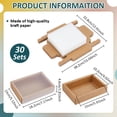 thumbnail image 2 of 30 Set Brown Kraft Drawer Gift Box Paper Storage Organizers with Translucent Plastic Sliding Lid, 2 of 6