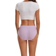 thumbnail image 3 of INNERSY Women's Cotton Jacquard Underwear Breathable Hipster Panties 3 Pack(L,Purple Blush), 3 of 8
