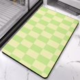 thumbnail image 3 of Checkered Bath Rugs - Soft, Absorbent, Non-Slip - Machine Washable | Ideal For Shower, Sink, Tub | Cute Small Indoor Doormat | 20x32 inches, 3 of 5