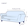 thumbnail image 3 of Subrtex Housse de Sofa en Jacquard Extensible à Rayures, 2 Pcs, 3 of 6