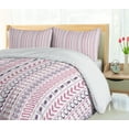 thumbnail image 4 of Ambesonne Trippy Duvet Cover Set, Folk Like Flowers Circles, 2-Calking, Pink Purple, 4 of 6