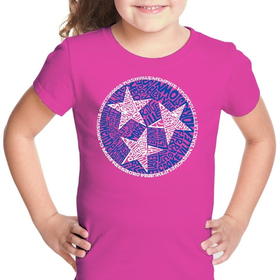LA Pop Art Girl's Word Art T-shirt - Tennessee Tristar