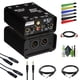 thumbnail image 1 of Rolls Paquete de Interfaz Directa Estéreo Pasivo DB24 con Correas de Alambre + Cable Auxiliar + TRS de 1/4 de Pulgada + RCA Macho + XLR Macho a XLR Hembra + RCA Macho a 1/4 Cables y Kit de Limpieza, 1 of 4