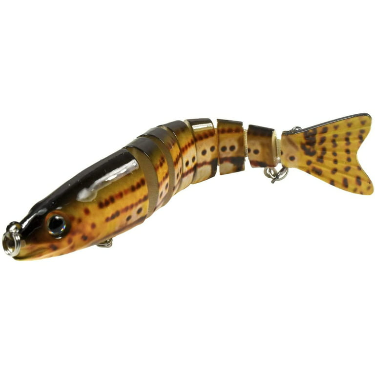 HQRP Fresh-Water Lakes Fish Bait Jointed Multi-Section Slow Sinking Glide  Tackle Walleye Fishing Lure