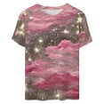 thumbnail image 3 of Fiudx Camisetas para Mujer Blusas Informales de Manga Corta con Cuello Redondo y Estampado a La Moda para Mujer, 3 of 3