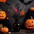 thumbnail image 5 of Halloween Flowers Branches Wreath,Halloween Pumpkin Decorations Glitter Skull,Gothic Floral Decor Artificial Flowers Berry Stems For Vase, 5 of 6