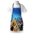thumbnail image 3 of Fish Apron Underwater Sea World Scene with Goldfish Starfish and Jellyfish Depth Diving Concept, Unisex Kitchen Bib Apron with Adjustable Neck for Cooking Baking Gardening, Turquoise, by Ambesonne, 3 of 3
