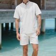 thumbnail image 6 of Men's Henley Short Sleeve Shirt Breathable Moisture Wicking Tee Cotton Soft Business Casual Summer Tops, 6 of 8