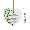 thumbnail image 3 of SPOORYYO St Patrick's Day Irish Blessing Ornament Double Sided Four Leaf Quote Friendship Keepsake Decorative Gift, 3 of 5