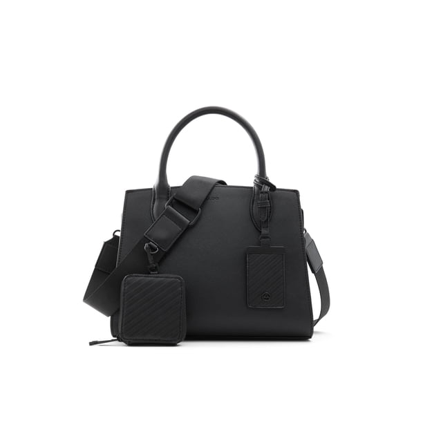Bolso tipo cartera ALDO Cadoanad negro/negro sintético mediano