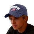 thumbnail image 5 of 250th Anniversary USA Hat Casual Adjustable Patriotic Baseball Cap Commemorative Unstructured Low Profile Dad Trucker Golf Cap Outdoor Sport Black, 5 of 6
