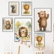 thumbnail image 4 of Pequeño erizo feliz, pequeño león, hola oso, bebé cocodrilo, bebé koala, arte de pared de moda, pintura en lienzo, póster nórdico, decoración de habitación, 4 of 5