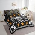 thumbnail image 3 of Manfei Pickleball Player Bedding Sets Full Size,Ball Games Comforter Sets with Sheets,Orange White Black Bed in a Bag Full Size For Kids Boys,Microfiber Bedroom Decorative Reversible,7-Piece, 3 of 7