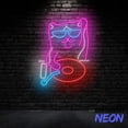 thumbnail image 3 of Handmadetneonsign Cat Spinning Record Neon Sign, Cute Cat Record Player Wall Art, Cat Lover Gift Home Wall Decor 77494, 3 of 5