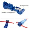 thumbnail image 4 of Kit de conectores de cable en T (120 piezas), conector rápido de terminal eléctrico, conector rápido en T, conector de terminal completamente aislado (40 piezas en azul, 40 piezas en, 4 of 6