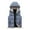 Blue, variant on Mens Hooded Puffer Vest Big & Tall Quilted Padded Coat Zipper Pocket Sleeveless Warm Jackets with Detachable Hood Beige, 5XL
