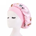 thumbnail image 6 of UDIYO 3 Pcs Silk Satin Bonnet Hair Caps 12inch Diameter Large Sleeping Satin Bonnets with Comfortable Flower Band - High Density Satin Bonnets for Women Braids Curly Night Caps, 6 of 8