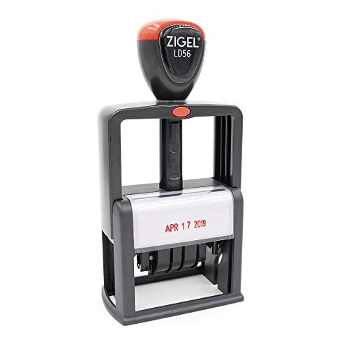ZIGEL D50 Date Stamp with Approved Black Self Inking Date Stamp 