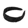 thumbnail image 5 of Unique Bargains 1 Pc Headband Wide Pleats Satin Hair Accessories Black, 5 of 5