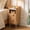 Natural, variant on 26.4" Tall Narrow Nightstand Set of 1, 9.8" Wide Fluted End Table with 2 Drawer & Open Shelf, Wood Night Stand with Rounded Corner, Slim Side Table for Bedroom, Living Room, Natural