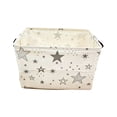 thumbnail image 2 of Canvas Storage Basket, Foldable Organizer Bin With Handles, Cute Print Box For Toys Clothes, 2 of 6