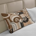 thumbnail image 2 of Ambesonne Monstera Knitted Quilt Pillowcover, Boho Arrange Mid Century, 36"x20", Dark Cocoa Pale Brown, 2 of 2