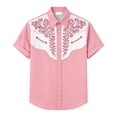 thumbnail image 3 of Kiijoy Boys Cowboy Shirt Short Sleeve Button Down Shirt Casual Top for Children, Sizes 3-14, 3 of 3