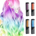 thumbnail image 3 of ZTTD Hair Chalk Comb Temporary Hair Color Dye for Girls Kids Washable Hair Chalk for Birthday Party DIY Children's Day Christmas Easter, 3 of 5