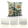 thumbnail image 4 of Nawypu Daisy Gray Buffalo Plaid Throw Pillow Cover, Spring Flower Cushion Case for Sofa Couch, 4 of 5