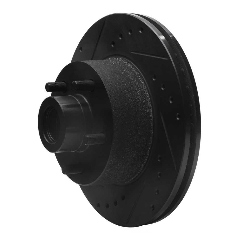 Dynamic Friction Company 633-39000L DFC Brake Rotor - Drilled And Slotted - Black