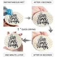 thumbnail image 2 of FMSHPON Live Love Laugh Polk Dots Set of 6 Round Coaster for Drinks, Absorbent Ceramic Stone Coasters Cup Mat with Cork Base for Home Kitchen Room Coffee Table Bar Decor, 2 of 6