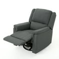 thumbnail image 2 of GDF Studio Pismo Contemporary Upholstered Swivel Gliding Recliner, Charcoal Fabric, 2 of 14