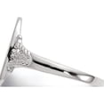 thumbnail image 4 of 14K White Gold 13.5X8.5mm Closed Back Signet Ring (Size 7) Made In United States rs565, 4 of 6