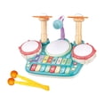 thumbnail image 1 of Batería para niños, teclado electrónico, batería, batería para niños con micrófono, electrónica Azul, 1 of 9