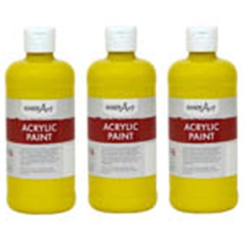 Rock Paint & Handy Art RPC101010-3 16 oz Acrylic Paint, Chrome Yellow - 3 Each