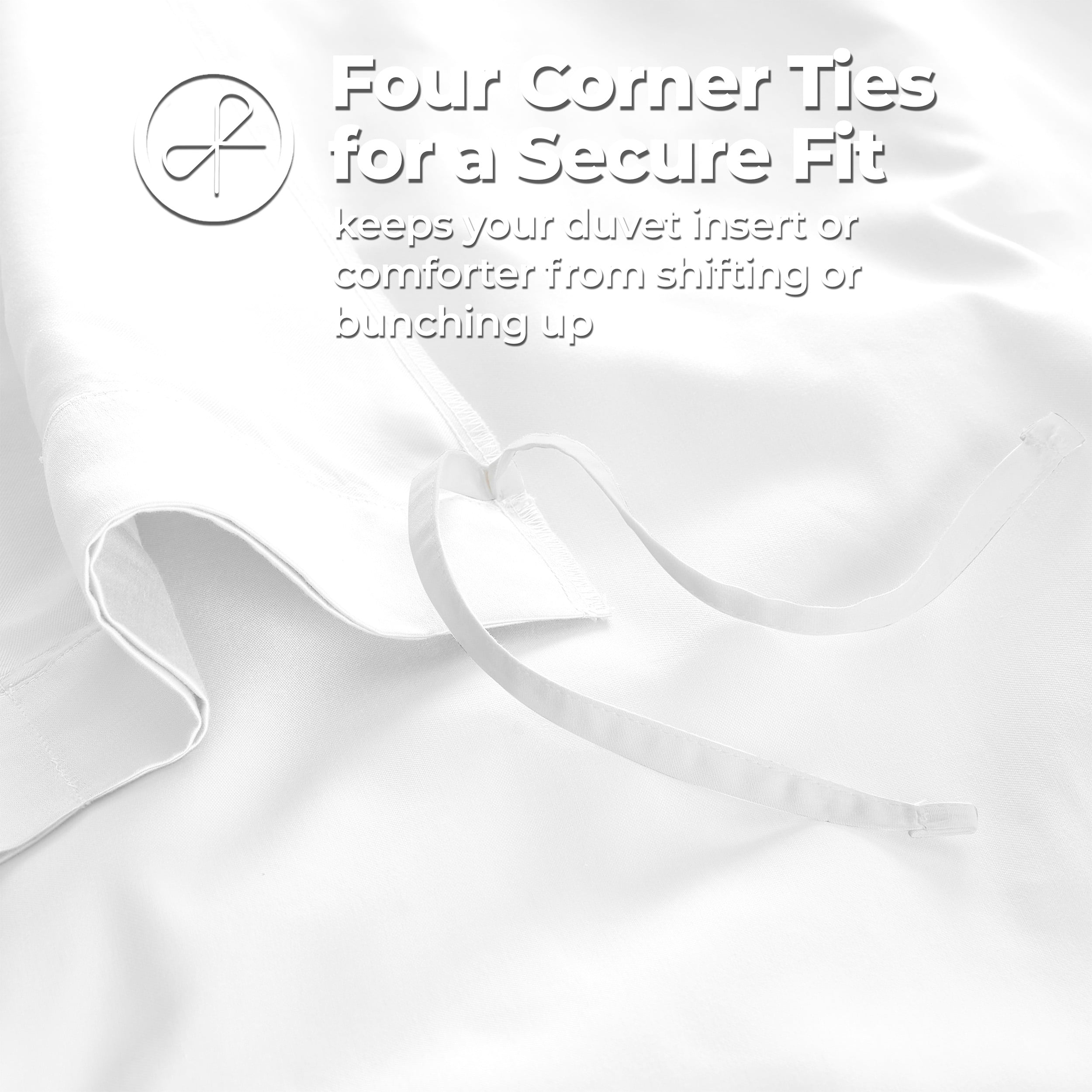 Superior Egyptian Cotton Duvet Cover Set, Full/ Queen, White