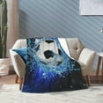 thumbnail image 5 of Soccer Blanket Sports Fleece Throw Blanket Super Soft Warm Cozy Fuzzy Plush Blanket Gifts for Girls Boys Kids Bed Decor 60"X80", 5 of 6