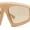 All Beige, variant on Oversized Curved Top Racer Thick Plastic Sunglasses Beige
