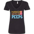 thumbnail image 3 of Inktastic Hanging with My Peeps Women's V-Neck T-Shirt, 3 of 5