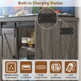 thumbnail image 6 of Blotout Farmhouse 40-50 Gallon Fish Tank Stand with Power Outlet, 41.7"Aquarium Stand with Storage/Sliding Barn Door, Heavy Duty Tank Stand for 2 Fish Tank/Reptile Terrarium, 1000lbs Capacity,Gray, 6 of 9