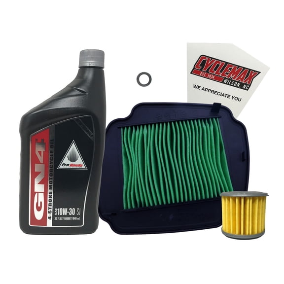 Cyclemax OEM 10W-30 Oil Change Kit fits 2021-2024 Honda Grom 125 with Air Filter