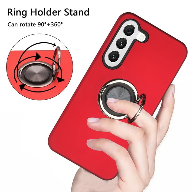 Achetez Écouteur de Téléphone Pour Samsung Galaxy S23 fe Ring Kickstand  Anti-fall Tpu + pc Couvert - Noir de Chine