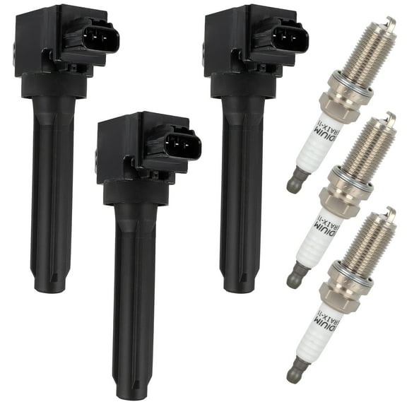 ECCPP UF815 3 ignition coils with 3 iridium Spark Plugs for Mitsubishi Mirage G4 2015-2018 1.2L l3 UF815 4505 PKH16TT