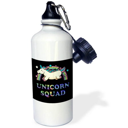 

3dRose Unicorn Squad Card With A Super Cute Unicorn - Straw Water Bottle 21-ounce