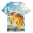 thumbnail image 2 of Camisetas de Manga Corta para las Mujeres Impresas Cuello Redondo Camiseta Casual, Camisetas Casuales de Mujer, 2 of 5
