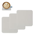 thumbnail image 1 of Uxcell 3 Pcs Faux Leather Coasters, 3.9 x 3.9" Square Coasters for Drinks Heat Resistant Waterproof Oil Proof Non Slip Cup Mat for Office Kitchen Bar Table Desk (Light Gray), 1 of 7