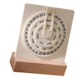 thumbnail image 2 of Desk Calendar Small Rotating Desk Circular Calendar with Wooden Base, 2 of 5